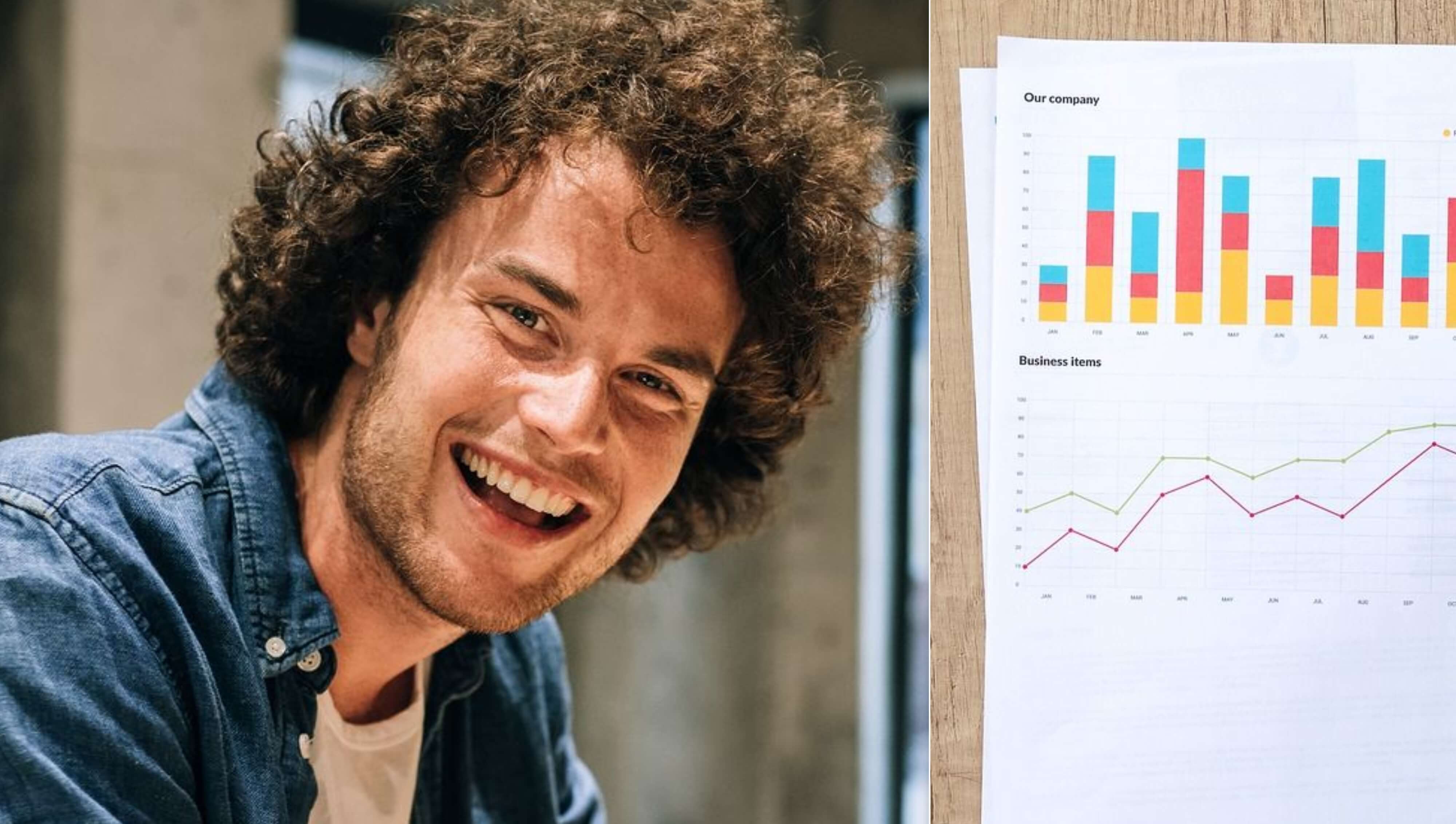 Entreprenör som ler